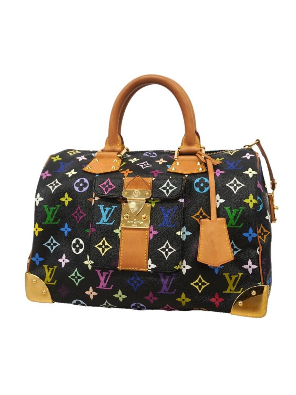 Louis Vuitton Handbag Monogram Multicolor Speedy 30 Noir